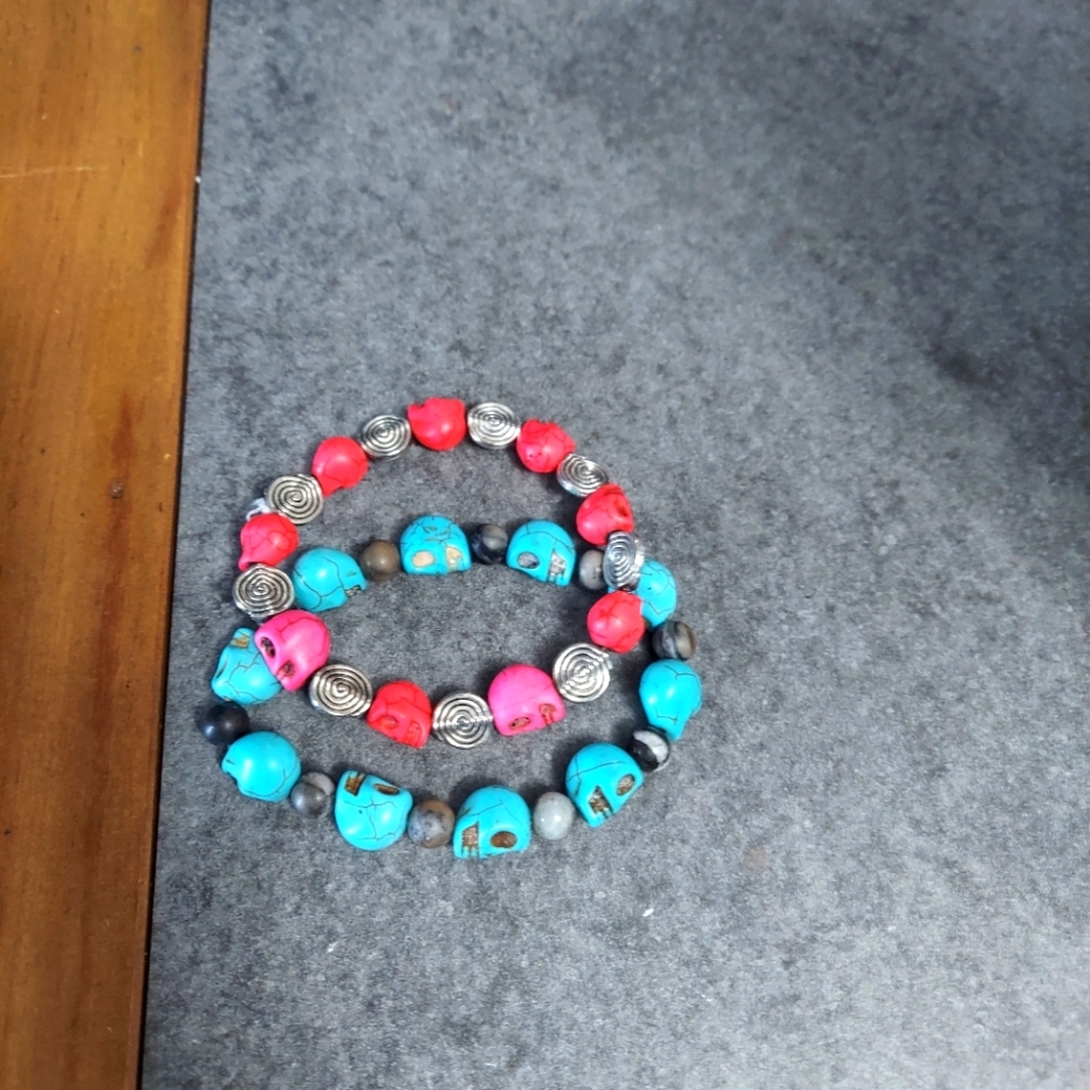 Handmade skull bracelets